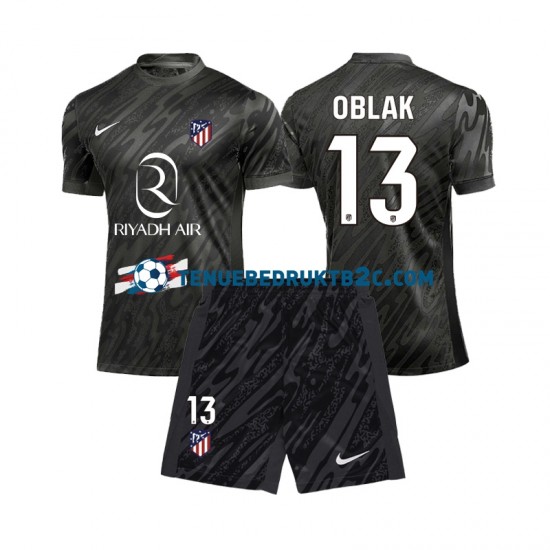 Thuisshirt Atlético Madrid Keeper Jan Oblak 13 Voetbalteneu Kinderen 2024-25 S-S