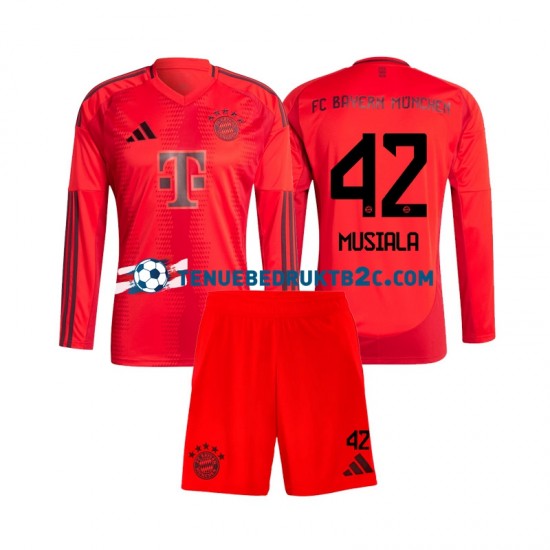 Thuisshirt FC Bayern München Jamal Musiala 42 Voetbalteneu Kinderen 2024-25 L-S