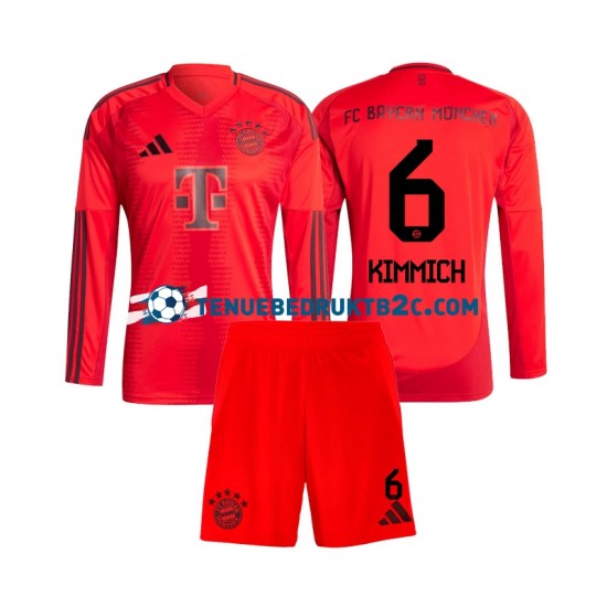 Thuisshirt FC Bayern München Joshua Kimmich 6 Voetbalteneu Kinderen 2024-25 L-S