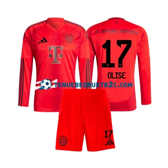 Thuisshirt FC Bayern München Michael Olise 17 Voetbalteneu Kinderen 2024-25 L-S