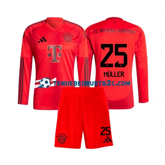 Thuisshirt FC Bayern München Thomas Muller 25 Voetbalteneu Kinderen 2024-25 L-S