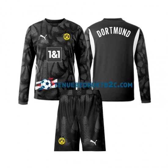 4de shirt Borussia Dortmund Keeper Voetbalteneu Kinderen 2024-25 L-S