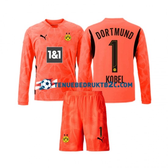 3de shirt Borussia Dortmund Keeper Gregor Kobel 1 Voetbalteneu Kinderen 2024-25 L-S