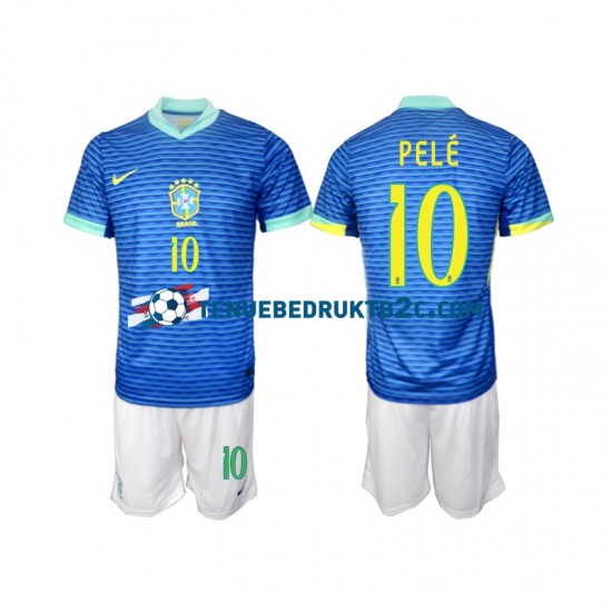 Uitshirt Brazilië PELE 10 Voetbalteneu Kinderen 2024 S-S