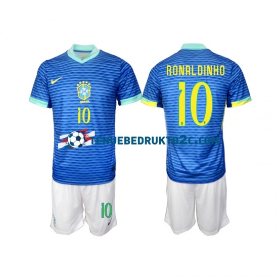 Uitshirt Brazilië Ronaldinho 10 Voetbalteneu Kinderen 2024 S-S