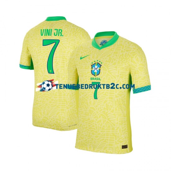 Thuisshirt Brazilië VINI JR 7 Mannen 2024 S-S