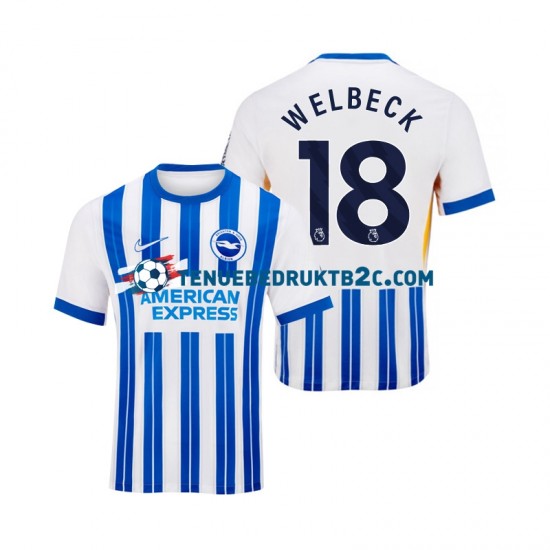 Thuisshirt Brighton Hove Albion WELBECK 18 Mannen 2024-25 S-S