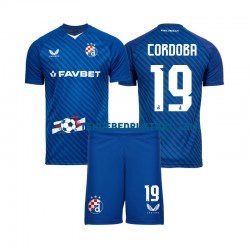 Thuisshirt Dinamo Zagreb Juan Cordoba 19 Voetbalteneu Kinderen 2024-25 S-S