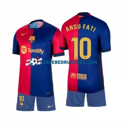 Thuisshirt FC Barcelona Ansu Fati 10 Voetbalteneu Kinderen 2024-25 S-S