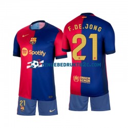 Thuisshirt FC Barcelona Frenkie de Jong 21 Voetbalteneu Kinderen 2024-25 S-S