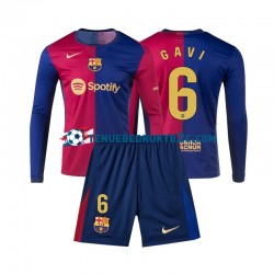 Thuisshirt FC Barcelona Gavi 6 Voetbalteneu Kinderen 2024-25 L-S
