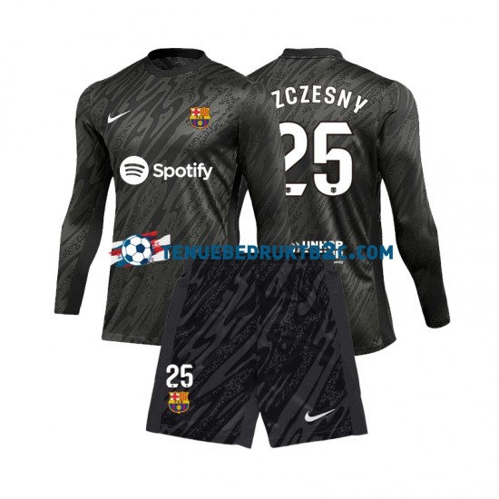 Uitshirt FC Barcelona Keeper Wojciech Szczesny 25 Voetbalteneu Kinderen 2024-25 L-S