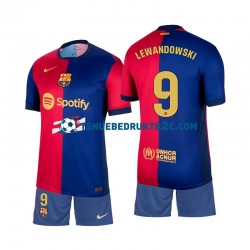 Thuisshirt FC Barcelona Lewandowski 9 Voetbalteneu Kinderen 2024-25 S-S