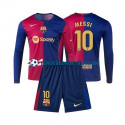 Thuisshirt FC Barcelona Lionel Messi 10 Voetbalteneu Kinderen 2024-25 L-S