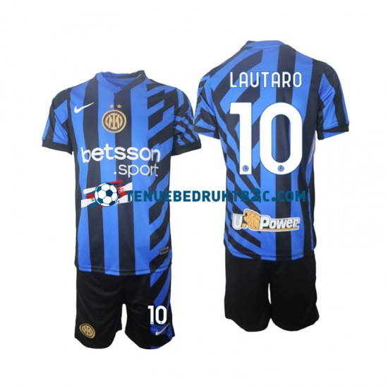 Thuisshirt Inter Milan Lautaro 10 Voetbalteneu Kinderen 2024-25 S-S