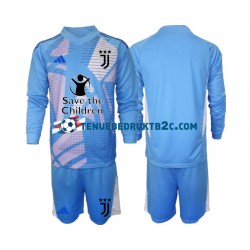 Thuisshirt Juventus Keeper Voetbalteneu Kinderen 2024-25 L-S Blauw