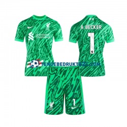 Uitshirt Liverpool Keeper Alisson Becker 1 Voetbalteneu Kinderen 2024-25 S-S