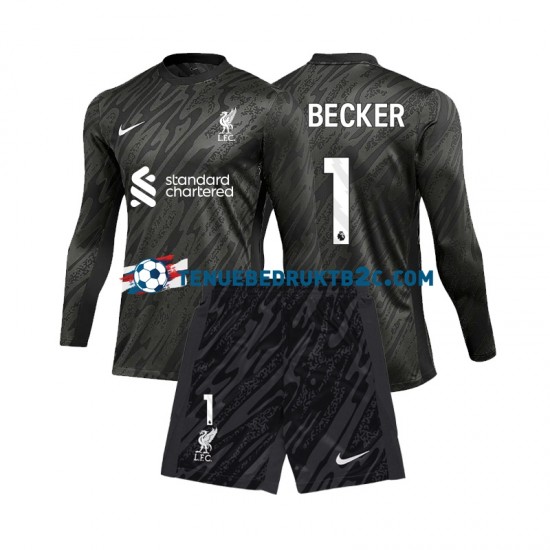 Thuisshirt Liverpool Keeper Alisson Becker 1 Voetbalteneu Kinderen 2024-25 L-S