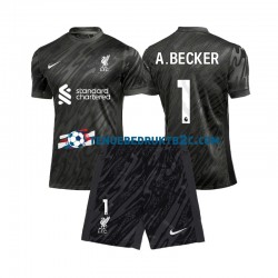 Thuisshirt Liverpool Keeper Alisson Becker 1 Voetbalteneu Kinderen 2024-25 S-S