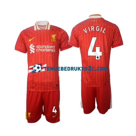 Thuisshirt Liverpool Virgil 4 Voetbalteneu Kinderen 2024-25 S-S