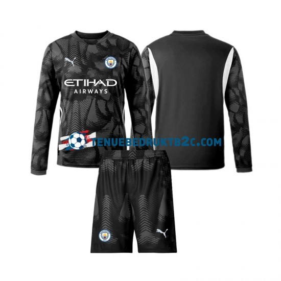 4de shirt Manchester City Keeper Voetbalteneu Kinderen 2024-25 L-S