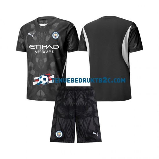 4de shirt Manchester City Keeper Voetbalteneu Kinderen 2024-25 S-S