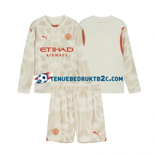 3de shirt Manchester City Keeper Voetbalteneu Kinderen 2024-25 L-S