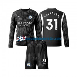 4de shirt Manchester City Keeper Ederson Moraes 31 Voetbalteneu Kinderen 2024-25 L-S