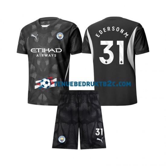 4de shirt Manchester City Keeper Ederson Moraes 31 Voetbalteneu Kinderen 2024-25 S-S