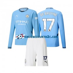 Thuisshirt Manchester City Kevin De Bruyne 17 Voetbalteneu Kinderen 2024-25 L-S