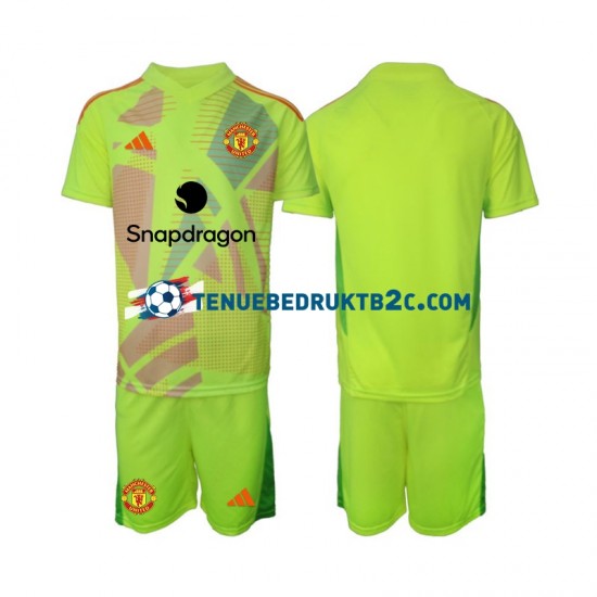 Uitshirt Manchester United Keeper Voetbalteneu Kinderen 2024-25 S-S