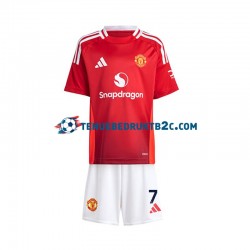 Thuisshirt Manchester United Cristiano Ronaldo 7 Voetbalteneu Kinderen 2024-25 S-S