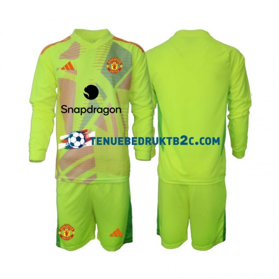 Uitshirt Manchester United Keeper Voetbalteneu Kinderen 2024-25 L-S