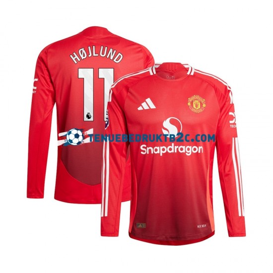 Thuisshirt Manchester United Rasmus Hojlund 11 Mannen 2024-25 L-S