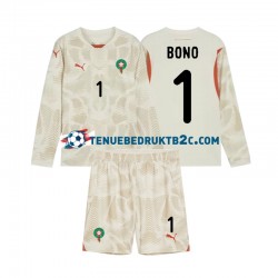 Uitshirt Marokko Keeper Yassine Bounou 1 Voetbalteneu Kinderen 2024 L-S