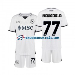 Uitshirt Napoli Khvicha Kvaratskhelia 77 Voetbalteneu Kinderen 2024-25 S-S