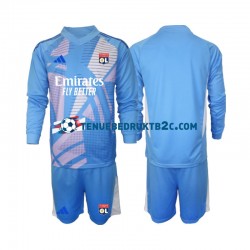 3de shirt Olympique Lyonnais Keeper Voetbalteneu Kinderen 2024-25 L-S Blauw