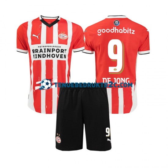 Thuisshirt PSV Eindhoven DE JONG 9 Voetbalteneu Kinderen 2024-25 S-S