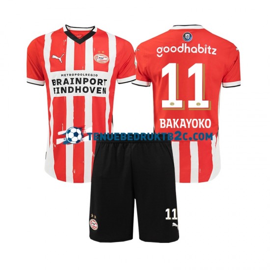 Thuisshirt PSV Eindhoven Johan Bakayoko 11 Voetbalteneu Kinderen 2024-25 S-S