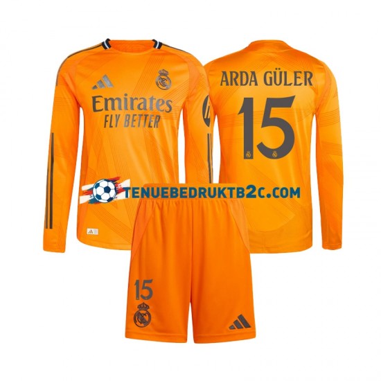 Uitshirt Real Madrid Arda Guler 15 Voetbalteneu Kinderen 2024-25 L-S