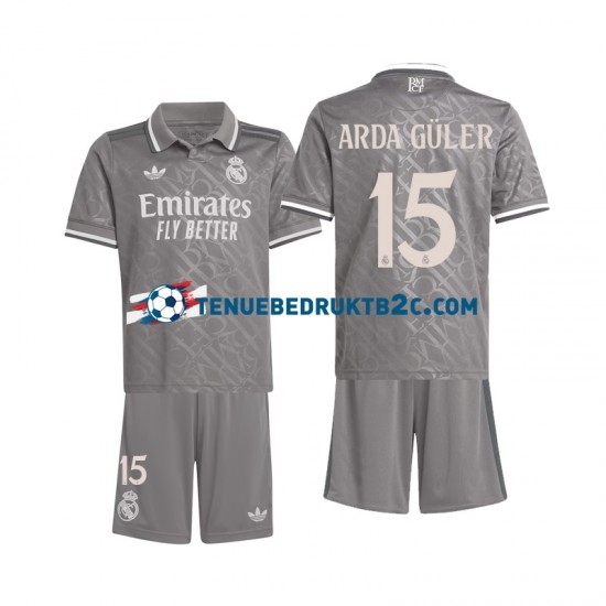 3de shirt Real Madrid Arda Guler 15 Voetbalteneu Kinderen 2024-25 S-S