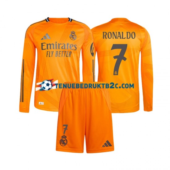 Uitshirt Real Madrid Cristiano Ronaldo 7 Voetbalteneu Kinderen 2024-25 L-S