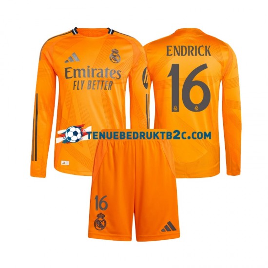 Uitshirt Real Madrid Endrick 16 Voetbalteneu Kinderen 2024-25 L-S