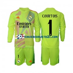 4de shirt Real Madrid Keeper COURTOIS 1 Voetbalteneu Kinderen 2024-25 L-S