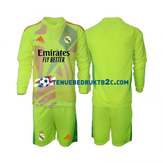 4de shirt Real Madrid Keeper Voetbalteneu Kinderen 2024-25 L-S