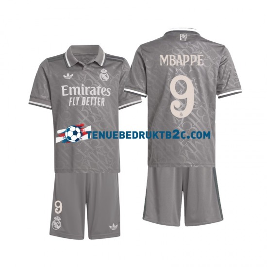3de shirt Real Madrid Kylian Mbappe 9 Voetbalteneu Kinderen 2024-25 S-S