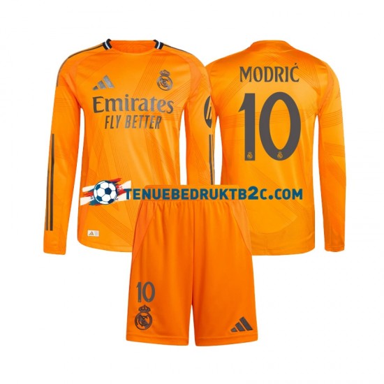 Uitshirt Real Madrid Luka Modric 10 Voetbalteneu Kinderen 2024-25 L-S