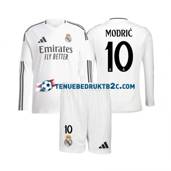 Thuisshirt Real Madrid Luka Modric 10 Voetbalteneu Kinderen 2024-25 L-S