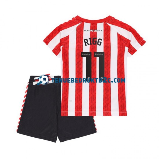 Thuisshirt Sunderland Chris Rigg 11 Voetbalteneu Kinderen 2024-25 S-S